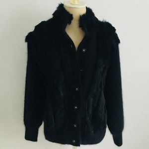 Angora / Mink Bomber Style Jacket